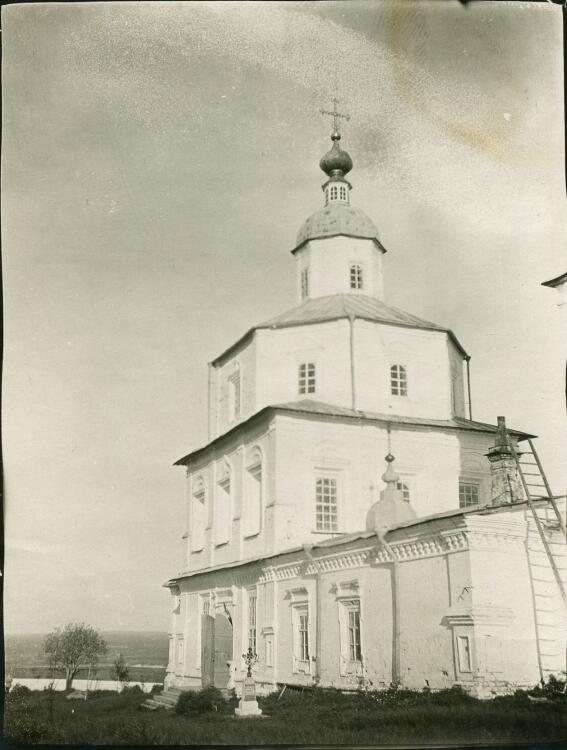 Красная Горка. Красногорский Богородицкий монастырь. Церковь Грузинской иконы Божией Матери. архивная фотография, Северный фасад церкви, фотография архитектора С.С. Некрасова, студента Академии художеств.     Фотография из личного собрания соавтора. 