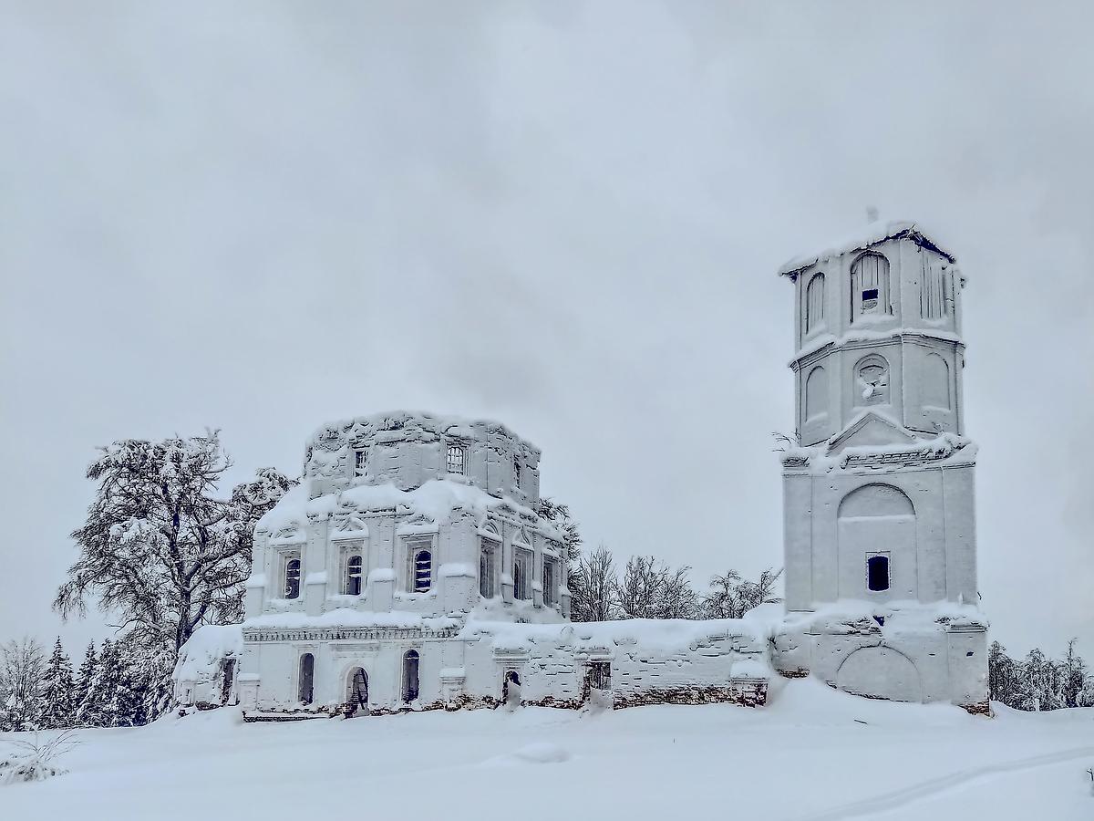 фасады. Красногорский Богородицкий монастырь. Церковь Грузинской иконы Божией Матери, Красная Горка (Пинежский район, Архангельская область)