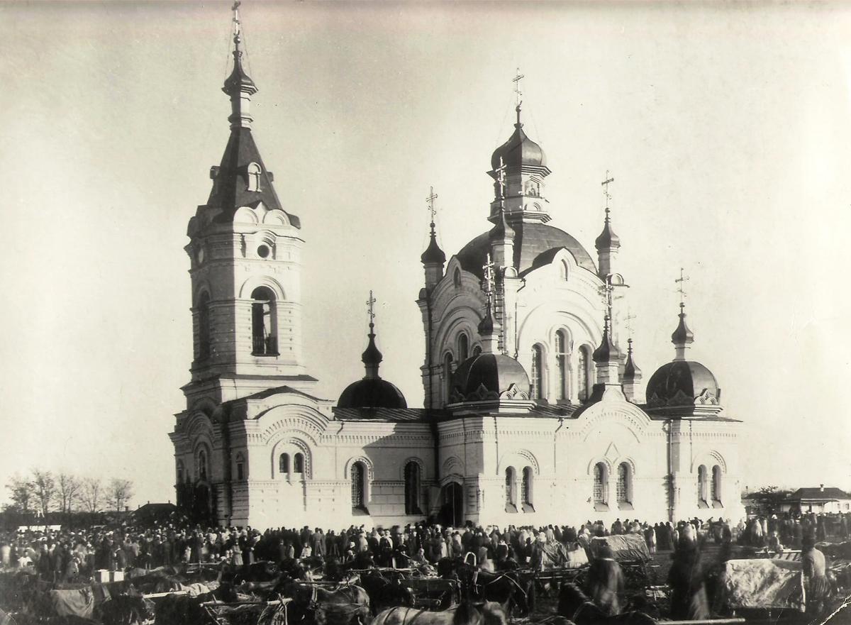 Фото 1904 года из частного архива, архивная фотография. Церковь Илии Пророка, Дондуковская (Гиагинский район, Республика Адыгея)