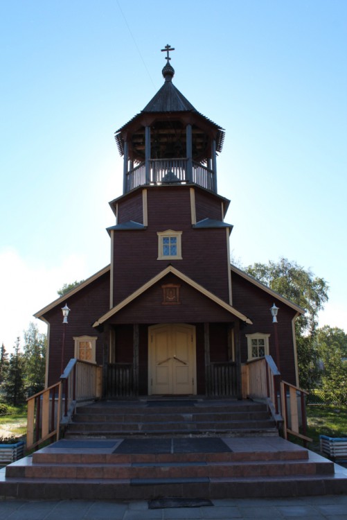 Новодвинск. Церковь Покрова Пресвятой Богородицы. общий вид в ландшафте, Вид с запада