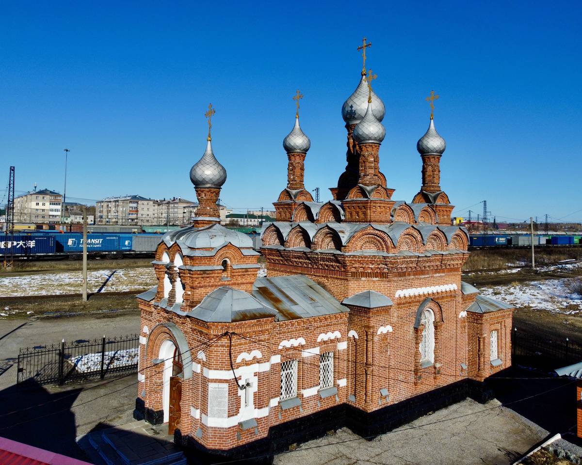 Вид с ЮЗ, фасады. Церковь Андрея Критского, Тайга (Тайга, город, Кемеровская область)