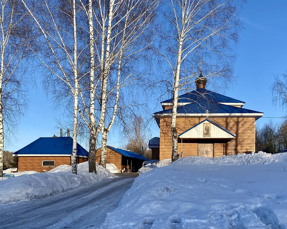 Вид с запада, фасады. Церковь Илии Пророка, Осинники (Осинники, город, Кемеровская область)