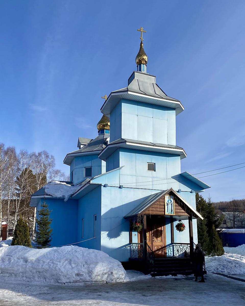 Западный фасад, фасады. Церковь Покрова Пресвятой Богородицы, Калтан (Калтан, город, Кемеровская область)