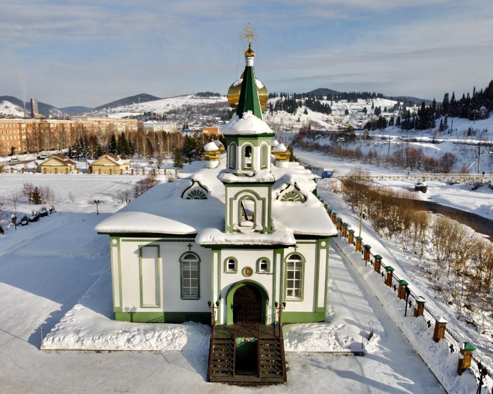 Таштагол. Церковь Георгия Победоносца. фасады, Вид с запада