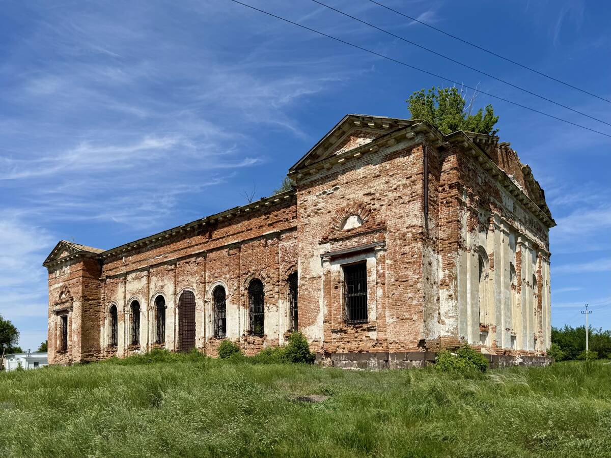 Церковь Покрова Пресвятой Богородицы (старая), Ключи (Мордовский Ключ) (Вольский район, Саратовская область). фасады, Вид с юга