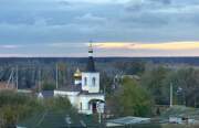 Церковь Богоявления Господня (новая), Вид из поезда<br>, Терса, Вольский район, Саратовская область