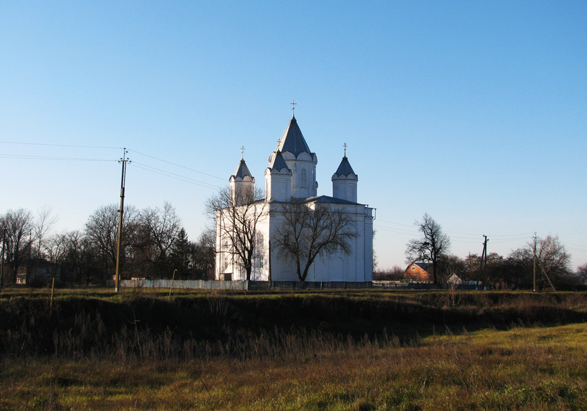 Нижняя Сыроватка. Церковь Тихона Задонского. общий вид в ландшафте