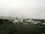 Церковь Рождества Христова (старая), Церковь и дом Кузнецовых в панораме села. Фото 1917 г. Источник - сообщество "Природа, антропология, история Симбирского края"<br>, Усть-Урень, Карсунский район, Ульяновская область