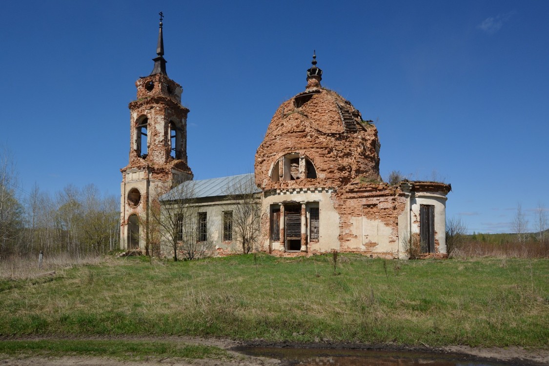 Жедрино. Церковь Казанской иконы Божией Матери. фасады, Вид с юго-востока