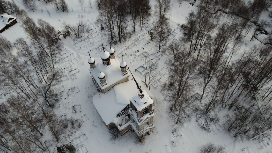 Церковь Иоанна Предтечи, Болваницы (Сокольский ГО, Нижегородская область). общий вид в ландшафте