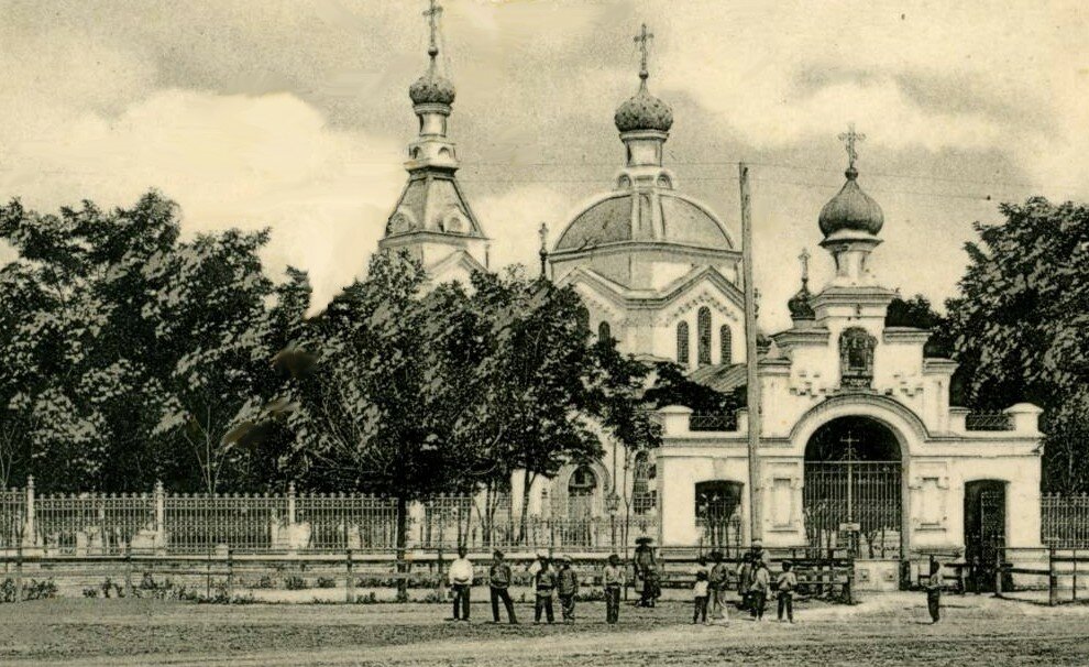 Церковь Николая Чудотворца, Армавир (Армавир, город, Краснодарский край). архивная фотография, Фотоснимок с фотокарточки нач. ХХ века.