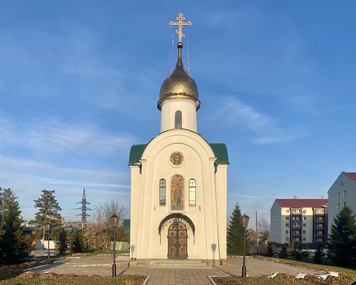 Часовня Варвары великомученицы, Киселёвск (Киселёвск, город, Кемеровская область). фасады, Западный фасад