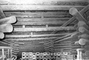 Церковь Рождества Пресвятой Богородицы, Подклет, внутренний вид. Фото Стримбана М, 1973 г., Поповка-Каликинская (Липино), Вожегодский район, Вологодская область