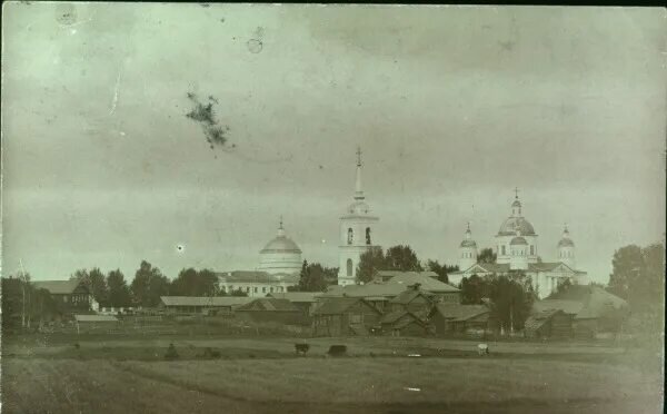 архивная фотография. Храмовый комплекс Бушневского прихода, Бушнево (Антроповский район, Костромская область)