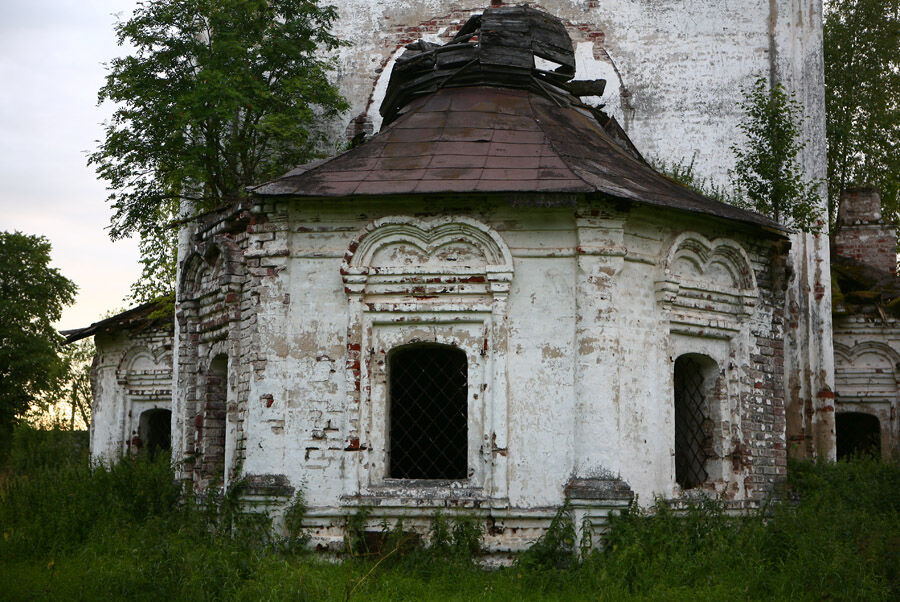 Церковь Михаила Архангела в Крае, Терьково (Бабаевский район, Вологодская область). фасады, Апсида