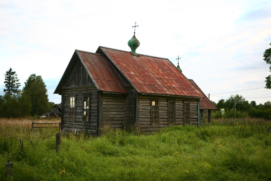 Церковь Георгия Победоносца (новая), Терьково (Бабаевский район, Вологодская область). общий вид в ландшафте