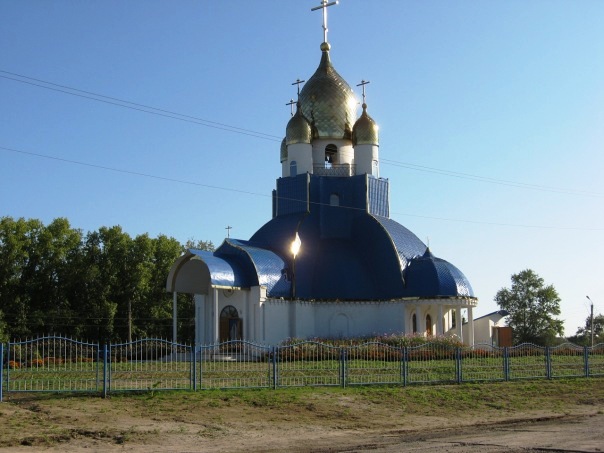 Серышево. Церковь Иннокентия (Вениаминова). общий вид в ландшафте