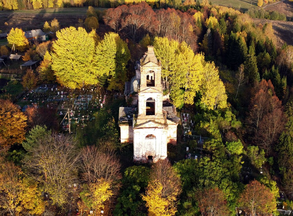 Церковь Иоакима и Анны, Туровское (Галичский район, Костромская область). общий вид в ландшафте