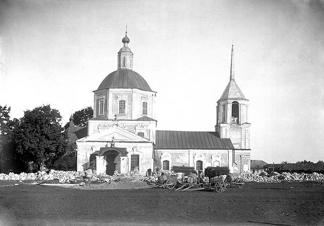 Церковь Сергия Радонежского, Мастюгино (Острогожский район, Воронежская область). архивная фотография, Храм Сергия Радонежского до 1942 года. Правообладатель фото Павел Золотарев.