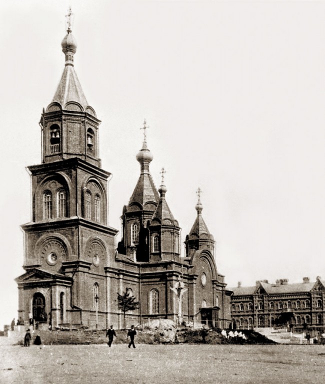 Собор Успения Пресвятой Богородицы (старый), Хабаровск (Хабаровск, город, Хабаровский край). архивная фотография, Собор. Хабаровск. Почтовая открытка; отпечатано в Стокгольме, Швеция; из фондов ГИМ