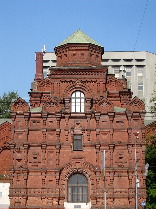 Тверской. Скорбященский женский монастырь. фасады, Москва. Церковь Спаса Всемилостивого быв. Скорбященского монастыря.