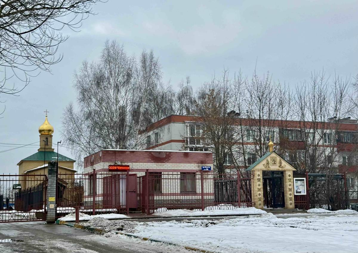 общий вид в ландшафте. Церковь Пантелеимона Целителя при Автозаводском детском доме-интернате, Автозаводский район (Нижний Новгород, город, Нижегородская область)