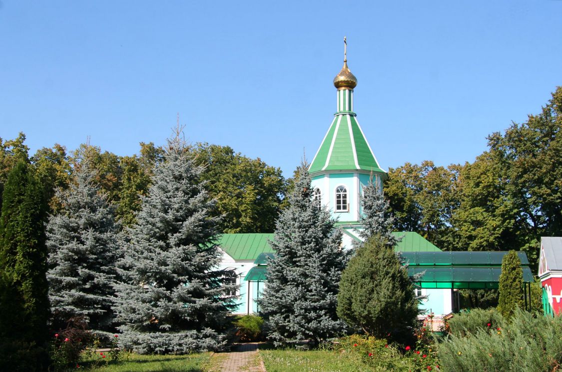 Новомакарово. Монастырь Серафима Саровского. Церковь Серафима Саровского. фасады