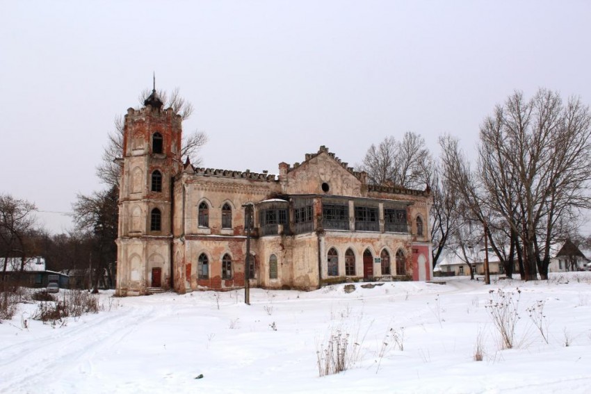 Церковь Николая Чудотворца, Авчурино (Ферзиковский район, Калужская область). фасады, Усадьба Полторацких с храмом Николая Чудотворца, вид с запада