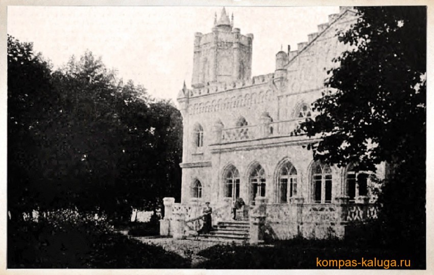 Авчурино. Церковь Николая Чудотворца. архивная фотография, Вид с северо-запада в 1916 году (источник - http://kompas-kaluga.ru/historyitem/10780/)