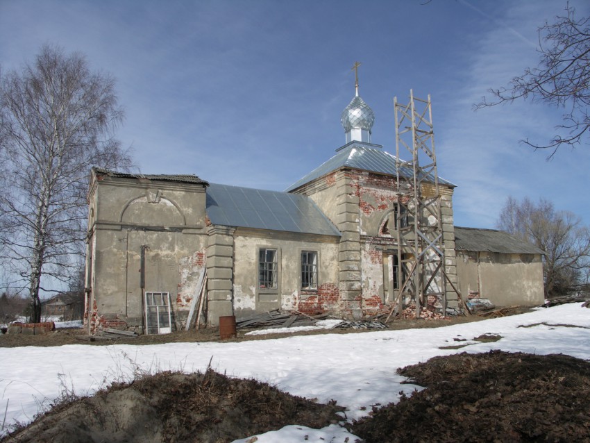 Церковь Благовещения Пресвятой Богородицы, Пищалево (Тутаевский район, Ярославская область). общий вид в ландшафте