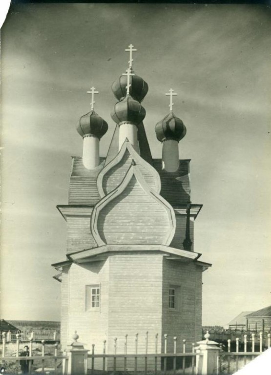 Церковь Рождества Пресвятой Богородицы, Борок (Чёлмохта) (Холмогорский район, Архангельская область). архивная фотография, Фото Лядова А. В. 1920 г. из фондов Московского государственного историко-архитектурного и природно-ландшафтного музейя-заповедника. (ГК №10273540)