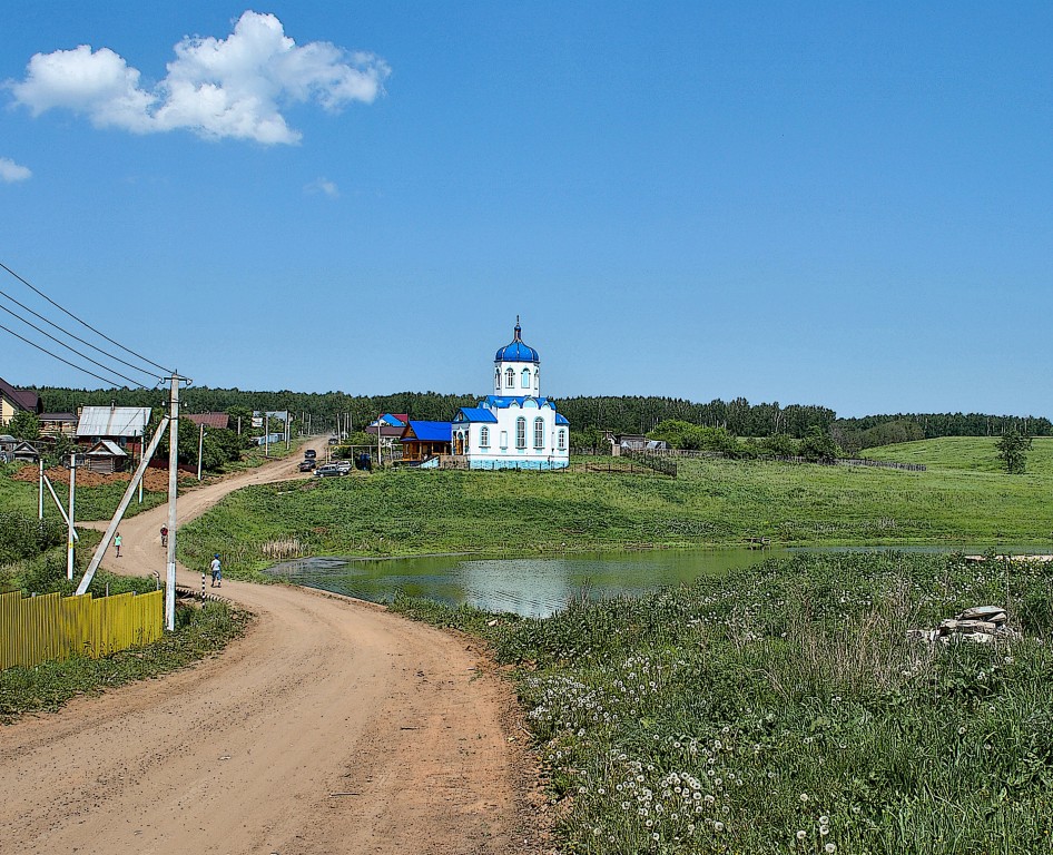 Коноваловка. Церковь Покрова Пресвятой Богородицы. общий вид в ландшафте, Троица