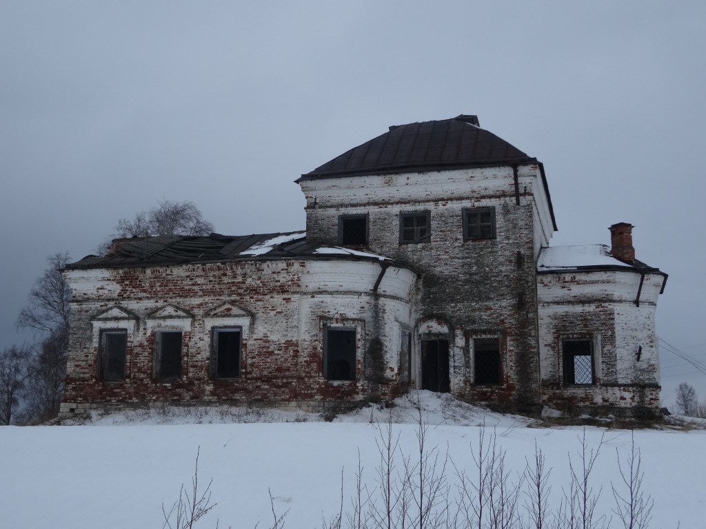 Церковь Рождества Христова, Ступино (Холмогорский район, Архангельская область). общий вид в ландшафте, вид с юга