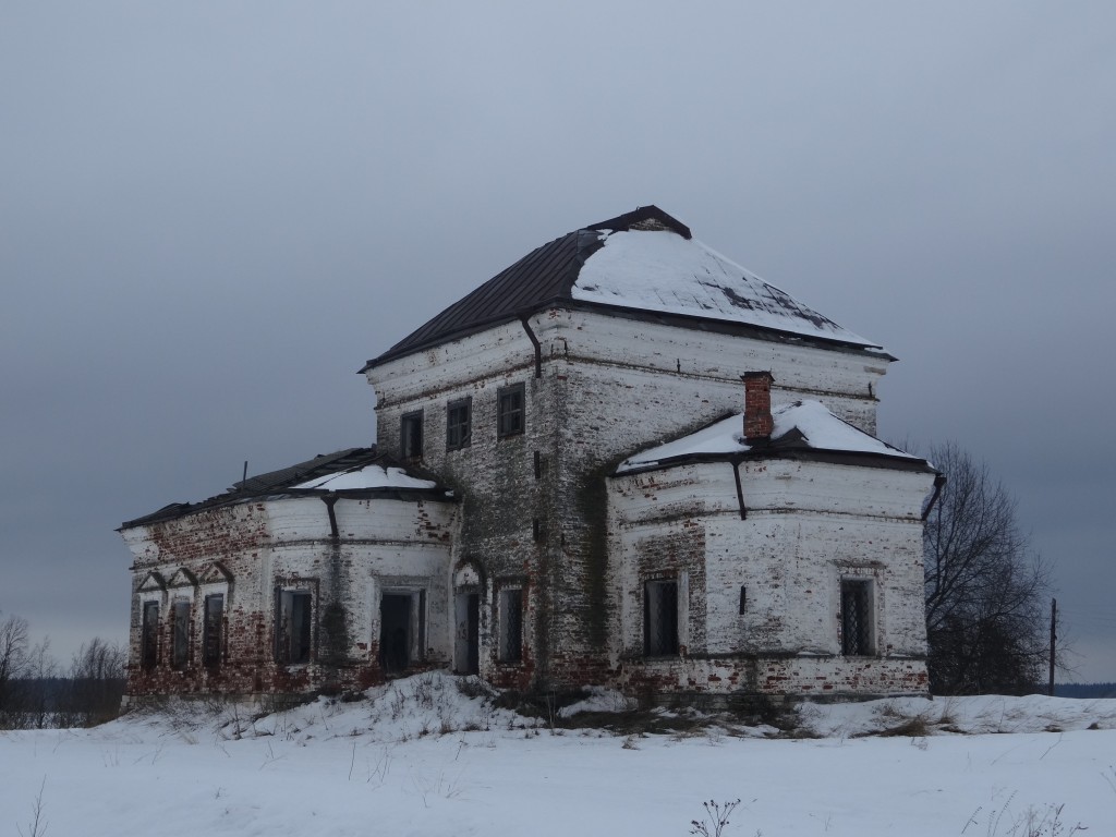 Церковь Рождества Христова, Ступино (Холмогорский район, Архангельская область). общий вид в ландшафте, вид с юго-востока