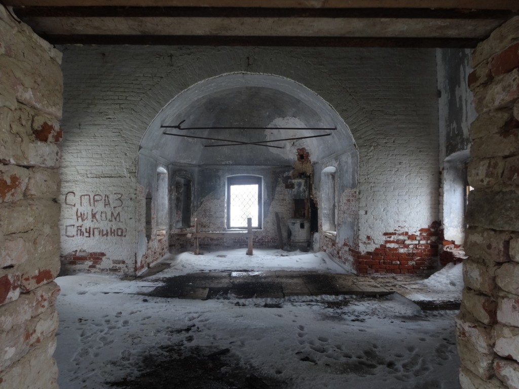 Церковь Рождества Христова, Ступино (Холмогорский район, Архангельская область). интерьер и убранство, основной объем храма