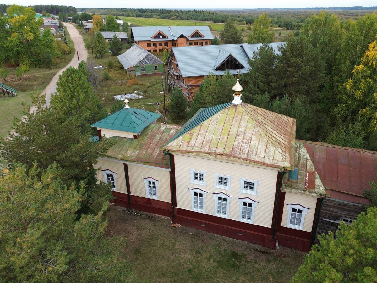Церковь Рождества Христова, Коскошина (Холмогорский район, Архангельская область). общий вид в ландшафте