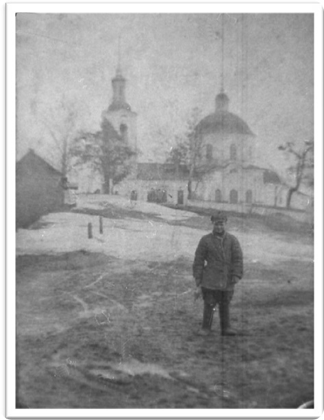 Горки. Церковь Введения во храм Пресвятой Богородицы. архивная фотография, Частная коллекция. Фото 1942 г.