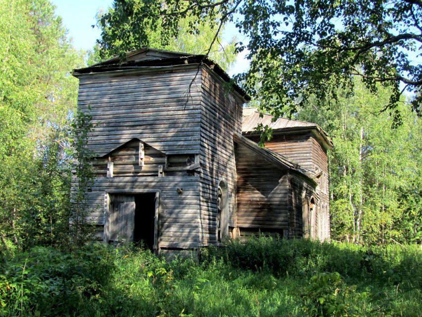 Церковь Афанасия и Кирилла, Патриархов Александрийских, Фоминская (Васютинский погост, Дьяконцы) (Верхнетоемский район, Архангельская область). фасады, вид с запада