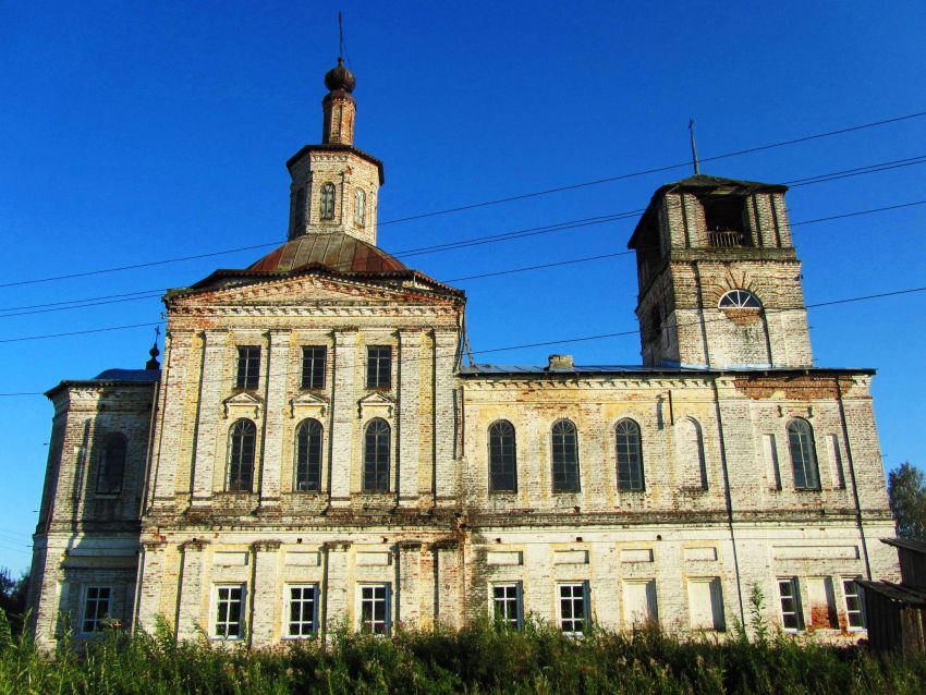 Тимошино (Семёновская 1-я). Церковь Димитрия Солунского. фасады, вид с северо-запада