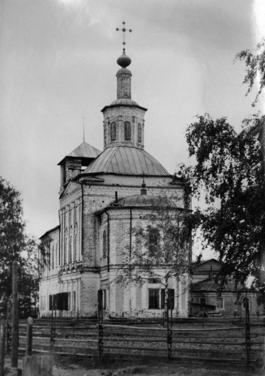 Тимошино (Семёновская 1-я). Церковь Димитрия Солунского. архивная фотография, Вид на храм с востока. Фотография священника В.П. Жохова, из фондов ЦАКа МДА.