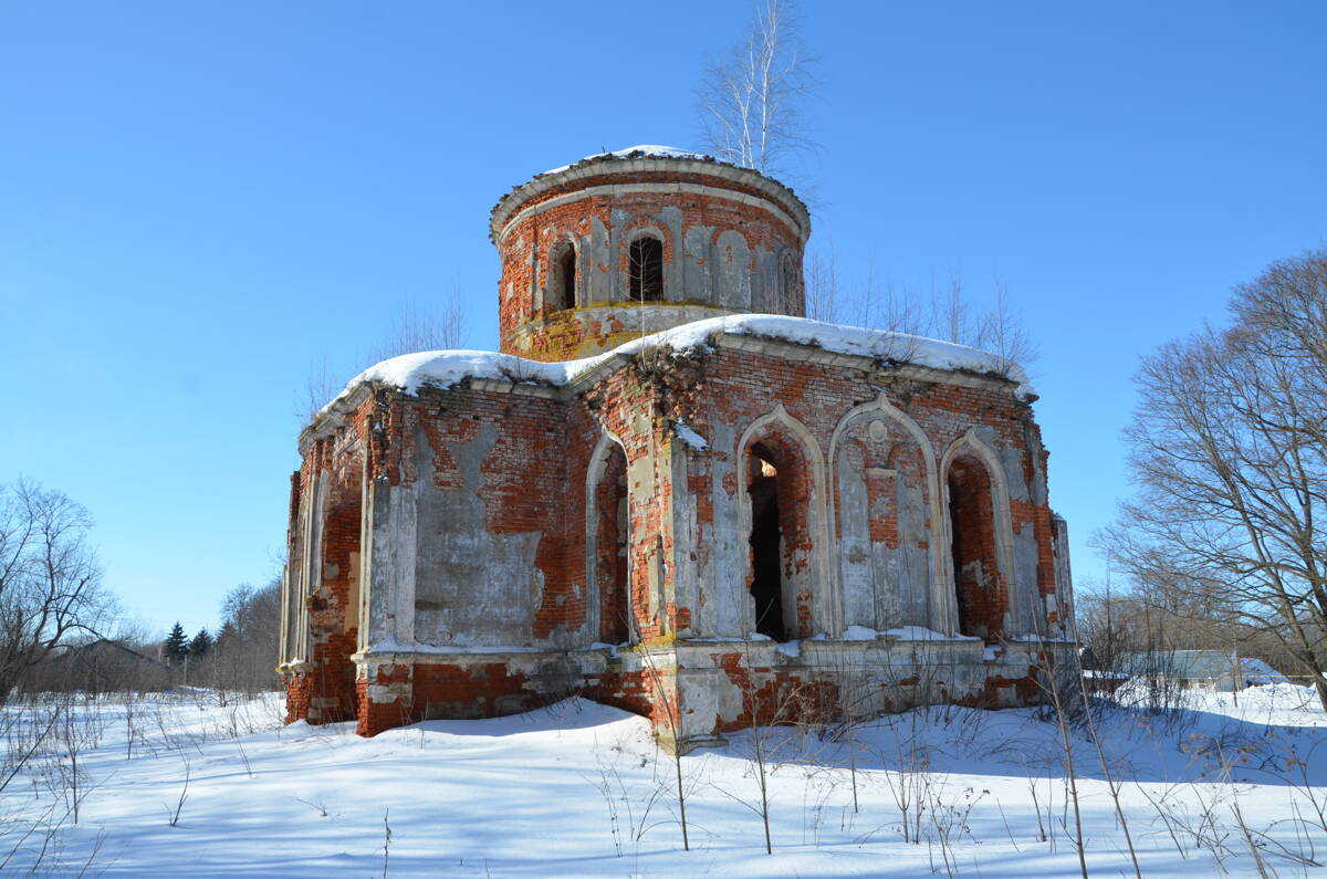 Церковь Михаила Архангела, Архангельское (Чернский район, Тульская область). фасады, Вид с востока