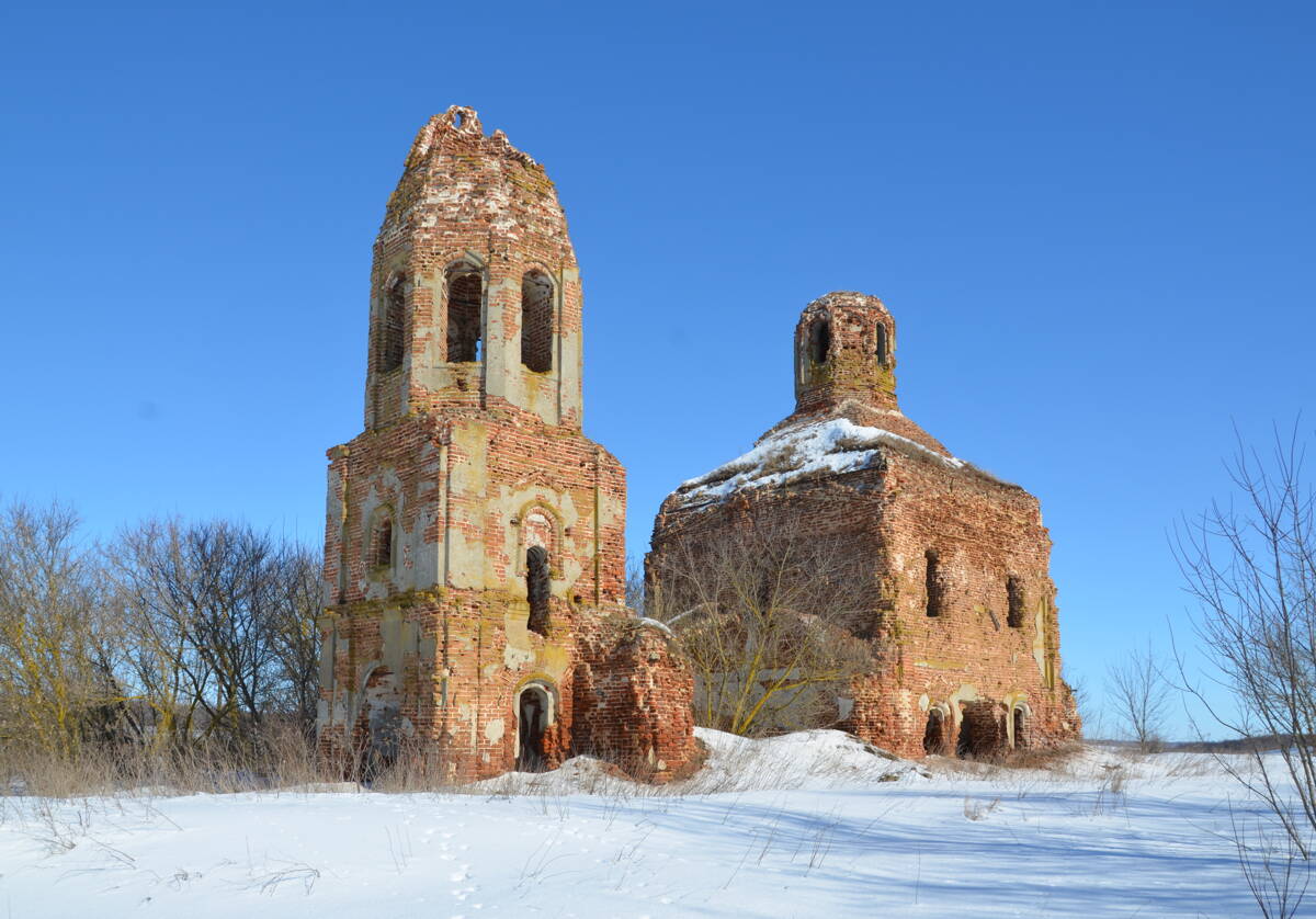 Церковь Тихвинской иконы Божией Матери, Воскресенское (Чернский район, Тульская область). фасады