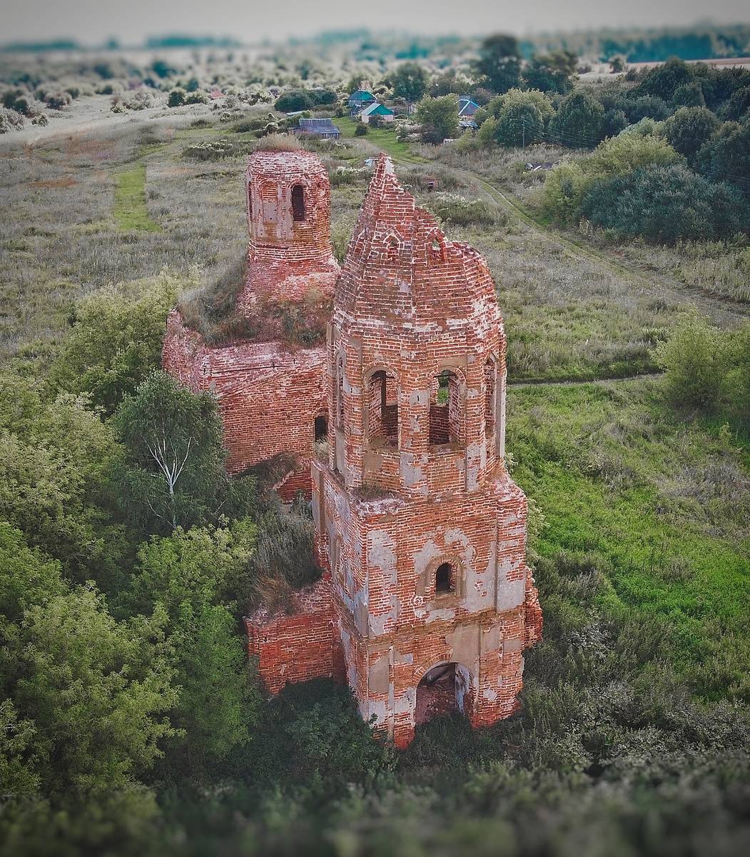 фасады. Церковь Тихвинской иконы Божией Матери, Воскресенское (Чернский район, Тульская область)