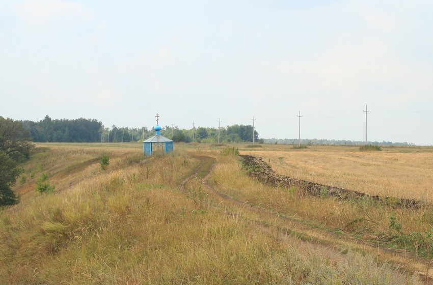 Неизвестная часовня, Ерыклинск (Мелекесский район, Ульяновская область). общий вид в ландшафте