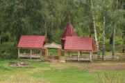 Часовня Казанской иконы Божией Матери, Ерыклинский святой источник с часовней Казанской иконы Божией Матери. Вид с севера от Неизвестной часовни<br>, Ерыклинск, Мелекесский район, Ульяновская область