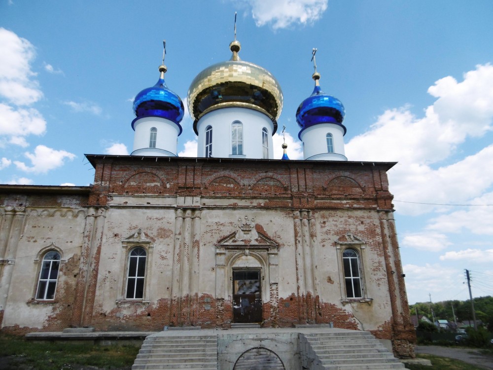 Церковь Тихвинской иконы Божией Матери, Кирсанов (Кирсановский район и г. Кирсанов, Тамбовская область). фасады, Южный фасад основного объема храма