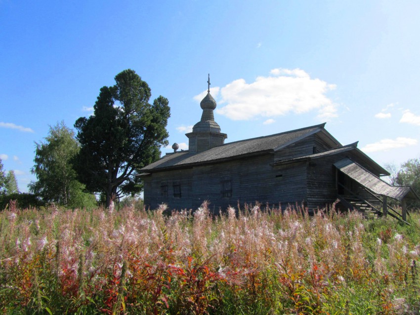 Едомский погост (Сидорова Едома), урочище. Церковь Покрова Пресвятой Богородицы. фасады, вид с северо-запада