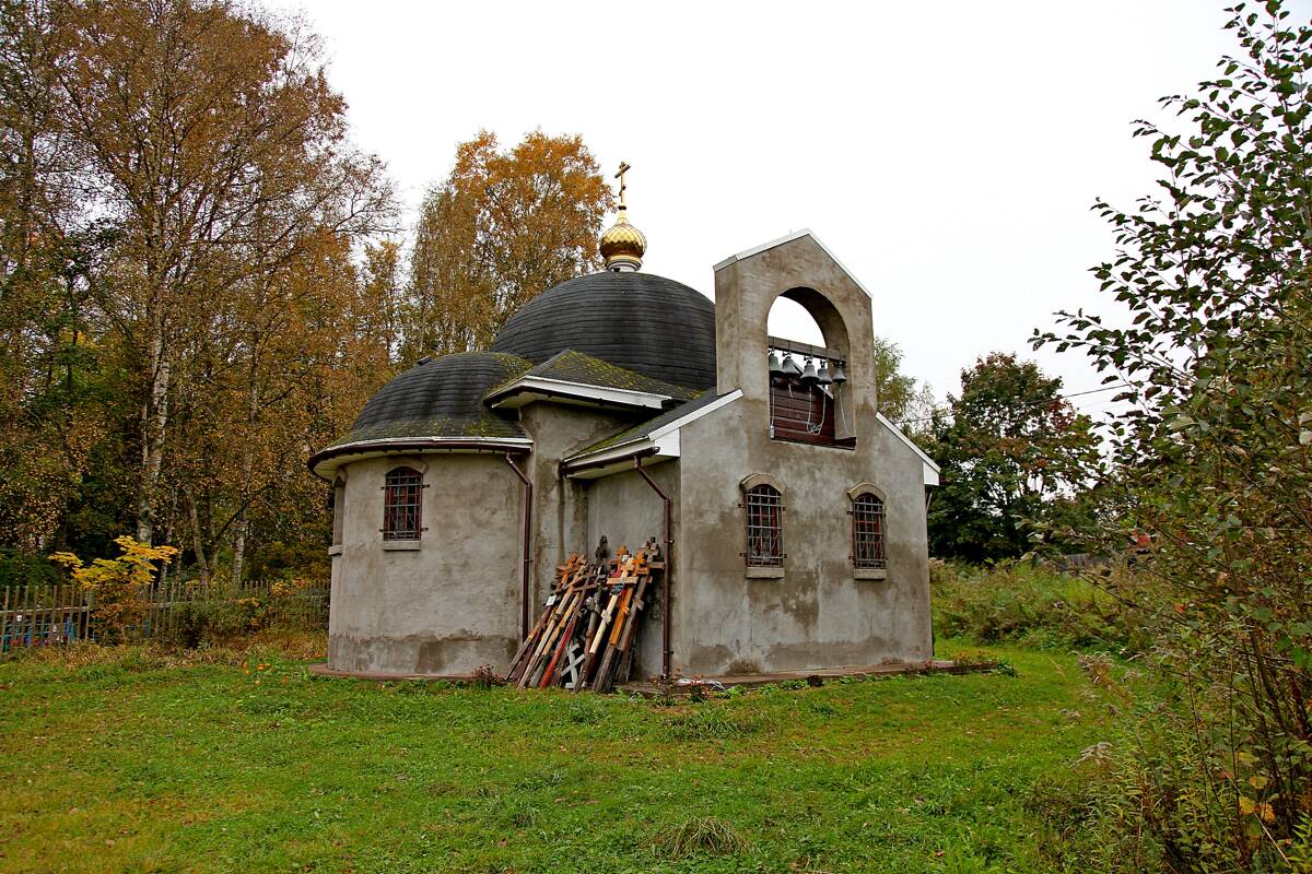 Церковь Тихвинской иконы Божией Матери, Горы (Кировский район, Ленинградская область). фасады, Церковь Тихвинской иконы Божией Матери