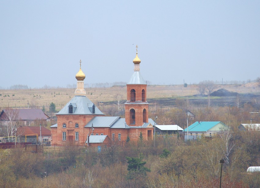 Новый Буян. Церковь Казанской иконы Божией Матери. общий вид в ландшафте