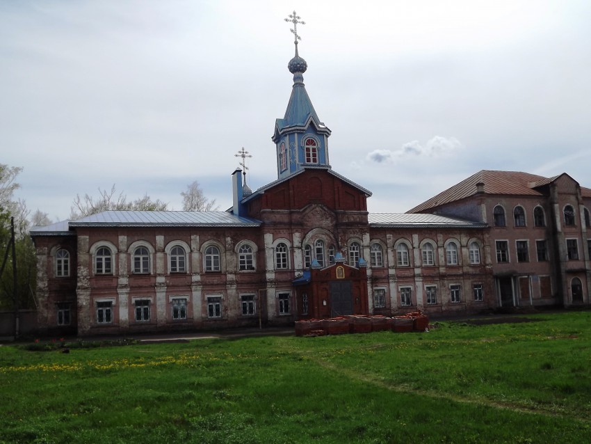 Домовая церковь Екатерины при Асеевском приюте, Рассказово (Рассказовский район и г. Рассказово, Тамбовская область). общий вид в ландшафте